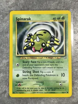 Spinarak 75/111 Pokemon TCG Neo Genesis Vintage WOTC Card Regular (Light Play) 1 - Image 1