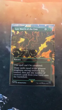 MTG Last March of the Ents (Borderless, FOIL) - The Lord of the Rings LTR 0418 M - Image 1