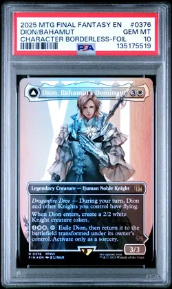 2025 MTG FINAL FANTASY BAHAMUT, WARDEN OF LIGHT/DION, BAHAMUT'S DOMINANT PSA 10 - Image 1