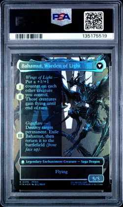 2025 MTG FINAL FANTASY BAHAMUT, WARDEN OF LIGHT/DION, BAHAMUT'S DOMINANT PSA 10 - Image 2