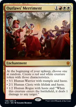 x1 Outlaws' Merriment M MTG Throne of Eldraine M/NM, English - Image 1