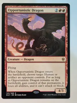 MTG Opportunistic Dragon Throne of Eldraine 122/269 Regular Rare - Image 2