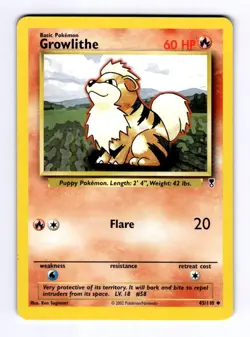 Growlithe Legendary Collection #045 (2002) Uncommon LP Pokemon - Image 1