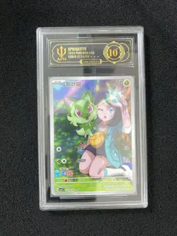 2025 Pokemon TCG S-Chinese CBB1C Sprigatito 01 09/09 APH 10 CM81 - Image 1