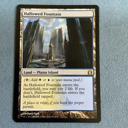 MTG-Hallowed Fountain- Return To Ravnica- Near Mint Cond- MAGIC CARD - Image 1