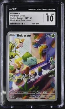 Pokemon Bulbasaur Stellar Crown 143/142 CGC 10 - Image 1