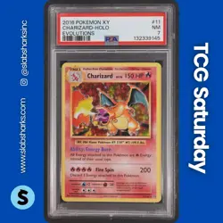 2016 POKEMON XY EVOLUTIONS #11/108 CHARIZARD HOLO RARE PSA 7 - Image 1