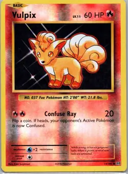 Pokemon TCG Vulpix 14/108 Evolutions Rev Holo MP - Image 1