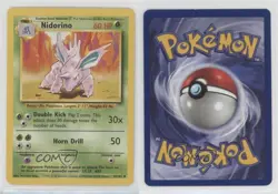 Nidorino Pokemon Base Set #37 1999 - Image 3