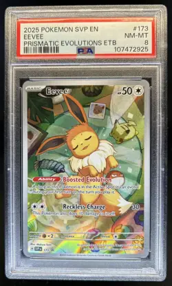 2023-25 Pokemon SV Black Star Promos - SVP EN Eevee #173 PSA 8 - Image 1