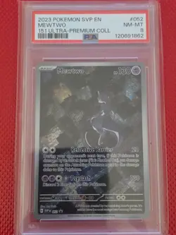 2023 Pokemon SVP English Mewtwo #052 Black Star Promo PSA 8 - Image 1