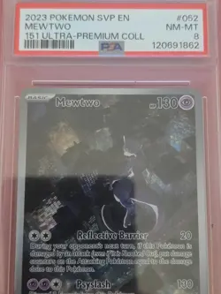 2023 Pokemon SVP English Mewtwo #052 Black Star Promo PSA 8 - Image 2