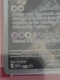 2023 Pokemon SVP English Mewtwo #052 Black Star Promo PSA 8 - Image 5
