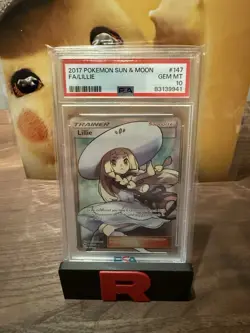 Pokemon TCG Lillie Full Art Trainer 147/149 Sun & Moon Base Set 2017 PSA 10 Gem - Image 1