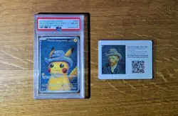 2023 POKEMON - PIKACHU / GREY FELT HAT POKEMON X VAN GOG - PSA 8 - Image 1