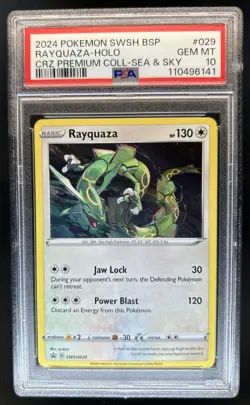 2019-2023 Pokemon SWSH Black Star Promos Rayquaza #SWSH029 PSA 10 - Image 1