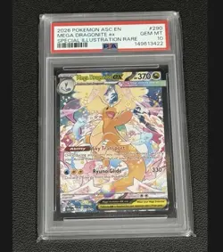 2026 POKEMON ASC EN-ASCENDED HEROES #290 MEGA DRAGONITE EX PSA 10 - Image 1