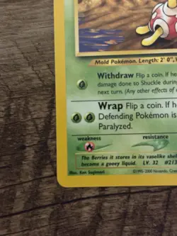 Pokemon TCG Shuckle Neo Genesis Uncommon 72/111 Basic 50 HP Regular English - Image 2