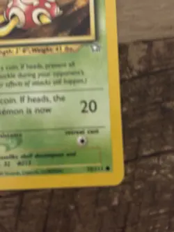 Pokemon TCG Shuckle Neo Genesis Uncommon 72/111 Basic 50 HP Regular English - Image 5