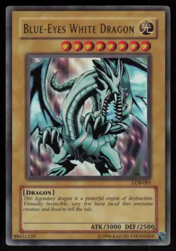 Blue-Eyes White Dragon LOB-001 Ultra Rare Yu-Gi-Oh - Image 1