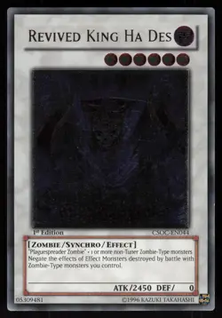 Revived King Ha Des (UTR) CSOC-EN044 Ultimate Rare 1st Edition Yu-Gi-Oh - Image 1