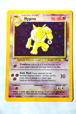 Pokemon TCG Hypno 8/62 Fossil Set Vintage Holo Rare Card Ungraded Near Mint NM - Image 2