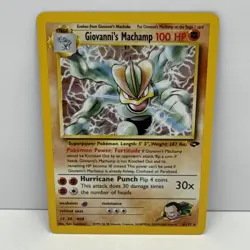 Giovanni's Machamp 6/132 Holo Rare Gym Challenge Pokemon Card LP Pokemon - Image 1