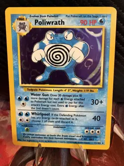 Poliwrath Holo Base Set 13/102 WOTC 1999 LP Pokemon Card - Image 1