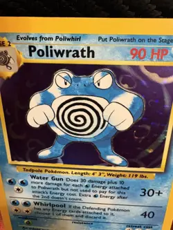 Poliwrath Holo Base Set 13/102 WOTC 1999 LP Pokemon Card - Image 2