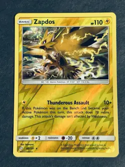 Zapdos 40/181 Sm-Team Up Reverse Holo Pokemon Card NM - Image 2
