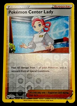 Pokemon Center Lady 060/073 VLP Reverse Holo Adorable Nurse Joy Pokemon Card! - Image 1
