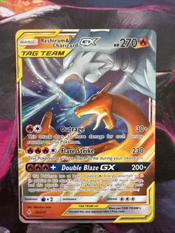 Reshiram & Charizard Tag GX 20/214 Unbroken Bonds Ultra Rare Pokemon Card Nm - Image 1