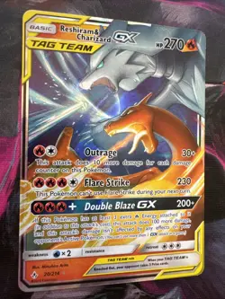 Reshiram & Charizard Tag GX 20/214 Unbroken Bonds Ultra Rare Pokemon Card Nm - Image 2