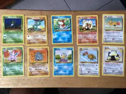 10 Uncommon 1st-Gen Pokemon Card Set Base Fossil (1995-1998) - Image 1