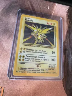 Pokemon Card TCG Zapdos Base Set Holo Rare NM - Image 1