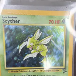 Scyther Base Set 2 Holo 17/130 Vintage Pokemon Card WotC 2000 - Image 3