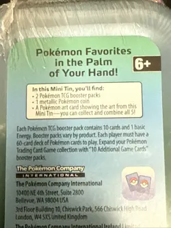 Pokemon TCG: Galar Pals Mini Tin (Contains 2 Booster Packs, Each with 10 Cards) 820650807077 - Image 3