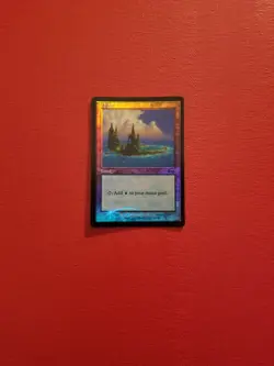 MAGIC THE GATHERING ARENA LEAGUE - URZA'S SAGA ISLAND FOIL PROMO CARD 1998 NM - Image 1