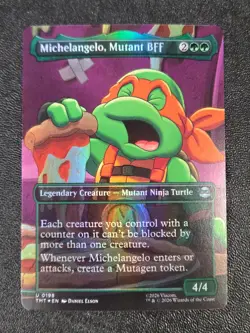 Michelangelo, Mutant BFF (Borderless) U Teenage Mutant Ninja Turtles 198 NM - Image 1