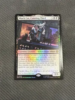 FOIL Black Cat, Cunning Thief SPM 0052 Rare MTG Marvel's Spider-Man - Image 1
