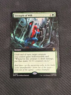 Extended Art Strength of Will SPM 0267 Rare MTG Marvel's Spider-Man - Image 1