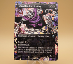 Shredder, Unrelenting | 210 | Uncommon | Borderless | Regular | TMNT | MTG - Image 1