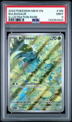 2023 POKEMON MEW EN-151 ILLUSTRATION RARE #166 BULBASAUR PSA 9 - Image 1