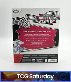 2025 POKEMON WHITE FLARE BINDER COLLECTION SEALED BOX OF 5 PACKS + BINDER - Image 2