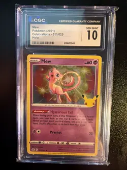 Mew Celebrations Stamped Holo Rare 011/025 CGC 10 GEM MINT Pokemon 2021 TCG - Image 1