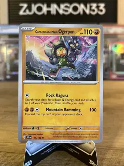 Pokemon TCG | Cornerstone Mask Ogerpon #111 | Scarlet & Violet - Destined Rivals - Image 1