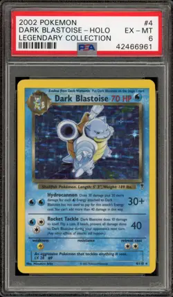 Pokemon Dark Blastoise Legendary Coll. Holo Rare #4 PSA 6 - Image 1