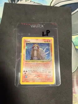 Pokemon 2001 Entei Neo Revelation 6/64 Holo SWIRL Rare LP - Image 1