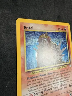 Pokemon 2001 Entei Neo Revelation 6/64 Holo SWIRL Rare LP - Image 4