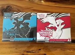 POKEMON SCARLET & VIOLET BLACK BOLT & WHITE FLARE ETB ELITE TRAINER SEALED BOX 2 - Image 1